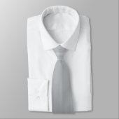 Cravate Élégant Argent Gris Classique Monogramme Initiales (Attaché)
