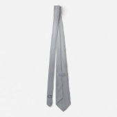 Cravate Élégant Argent Gris Classique Monogramme Initiales (Dos)