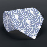 Cravate Elégant Art Déco Blanc Sur Arrière - plan Bleu Cla<br><div class="desc">Vous pouvez changer l'élégant motif art déco blanc sur l'arrière - plan bleu clair en changeant la couleur arrière - plan.</div>