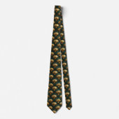 Cravate Elégant Art Déco Gold et Emerald Green (Devant)