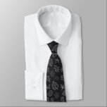 Cravate Elegant Autumn Skeleton Leaf Pattern Black<br><div class="desc">Autumn leaves pattern elegant tie for Autumn or Winter.</div>