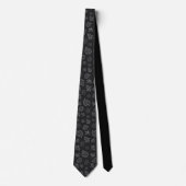 Cravate Elegant Autumn Skeleton Leaf Pattern Black (Devant)