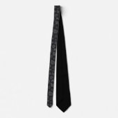 Cravate Elegant Autumn Skeleton Leaf Pattern Black (Dos)