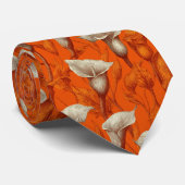 Cravate Elegant Best Man Calla Lilies (Roulé)