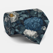 Cravate Elegant Best Man Peonies Floral (Roulé)