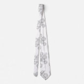 Cravate Elegant Black and White Boho Chic Daisy Pattern (Dos)