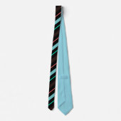 Cravate Elegant Black Brown Blue Stripes Groom Gift   (Dos)