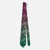Cravate Elegant Black Lace On Gradient Pink and Green (Devant)