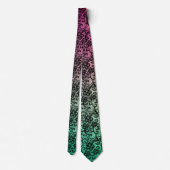 Cravate Elegant Black Lace On Gradient Pink and Green (Dos)