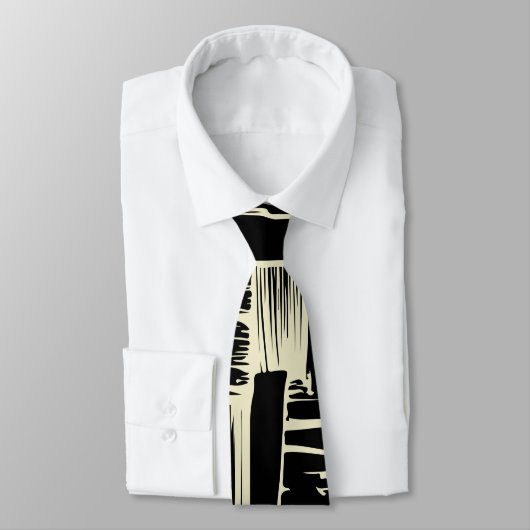 Cravate Elegant black &white Abstract pattern (Attaché)