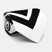 Cravate Elegant black& white chevron pattern Neck Tie (Roulé)