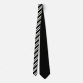 Cravate Elegant black &white stripes groomsmen wedding (Dos)