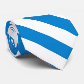 Cravate Élégant bleu moderne Bleu Blancs Modèle (Roulé)