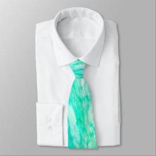 Cravate Elégant bleu vert turquoise Aqua Motif marbré