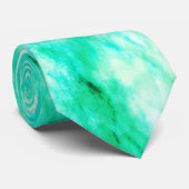 Cravate Elégant bleu vert turquoise Aqua Motif marbré (Roulé)