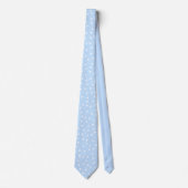 Cravate Elegant Blue White Polka Dots Groom Gift   (Devant)