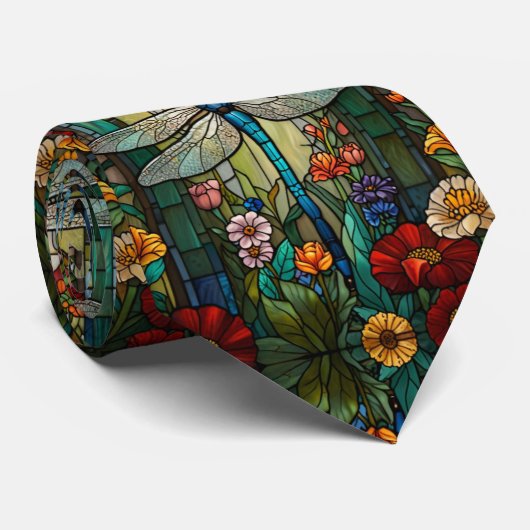 Cravate Élégant boho de libellule chic (Roulé)