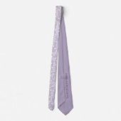 Cravate Élégant Boho Motif Groomsmen Papillon Lavande (Dos)