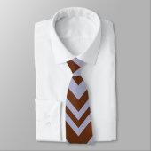 Cravate Elegant brown &blue chevron pattern Neck Tie (Attaché)