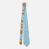 Cravate Elegant brown &blue chevron pattern Neck Tie (Dos)