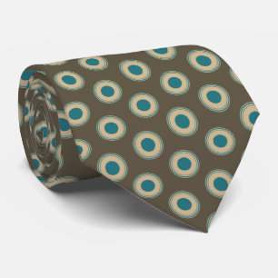 Cravate Élégant Brown Turquoise  Vert bleu Motif