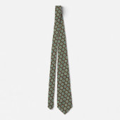 Cravate Élégant Brown Turquoise  Vert bleu Motif (Dos)