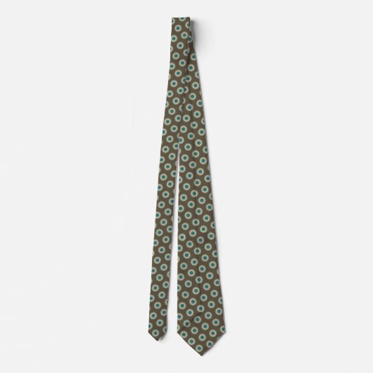 Cravate Élégant Brown Turquoise  Vert bleu Motif (Dos)