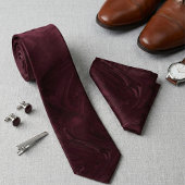 Cravate Elegant Burgundy Marble Swirl Pattern