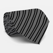 Cravate Elegant Charcoal Gray Diagonal Striped (Roulé)