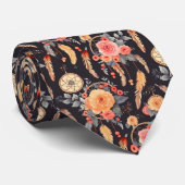 Cravate Elégant chevalier de rêve fleuri Boho tlled (Roulé)