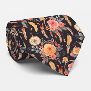 Cravate Elégant chevalier de rêve fleuri Boho tlled