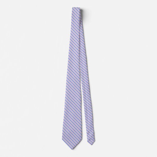 Cravate Elégant chevron diagonal cobalt bleu rose glacé (Devant)