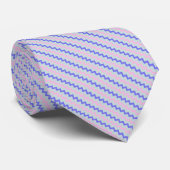 Cravate Elégant chevron diagonal cobalt bleu rose glacé (Roulé)