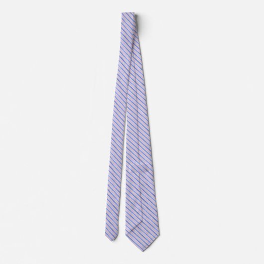 Cravate Elégant chevron diagonal cobalt bleu rose glacé (Dos)