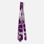 Cravate Élégant Chic Motif Abstrait Violet Pourpre (Devant)