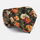 Cravate Elegant Christmas Gift For Boyfriend Rose Flower (Roulé)