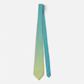 Cravate Élégant dégradé couleur vert cyan Ombre (Devant)