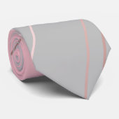 Cravate Elégant dégradé rose gris motif or rose (Roulé)