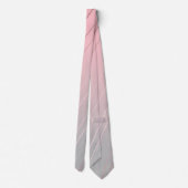 Cravate Elégant dégradé rose gris motif or rose (Dos)
