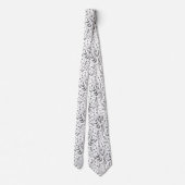 Cravate Élégant doodé floral (Dos)