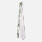 Cravate Elégant Eucalyptus Feuille Mariage rose (Dos)