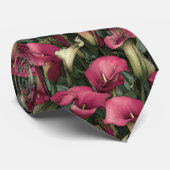 Cravate Elegant Fathers Day Calla Lilies (Roulé)