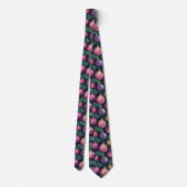 Cravate Elegant Festive Pink Christmas Baubles Pattern (Dos)