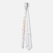 Cravate Elégant Fleurs sauvages d'aquarelle orange rose (Dos)