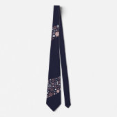 Cravate Élégant flocon d'or rose design hiver (Devant)