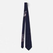 Cravate Élégant flocon d'or rose design hiver (Dos)
