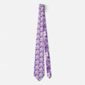 Cravate Elegant floral pattern in purple tones (Devant)