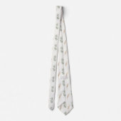 Cravate Élégant floral séché neutre (Dos)