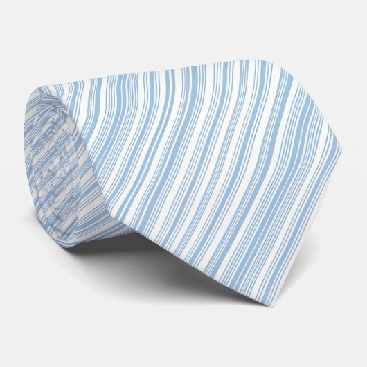 Cravate Élégant foulard à rayures bleues (Roulé)