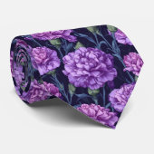 Cravate Elegant Gifts For Father Carnation Floral (Roulé)